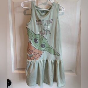 Star Wars Green Dress with Yoda Design